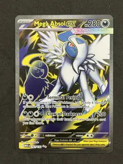 Mega Absol ex Full Art Ultra Rare 161/132 Pokemon Mega Evolution English - Image 1