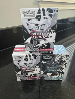 Pokemon Black Bolt and White Flare Booster Bundle Set of 3 Sealed New - Image 1