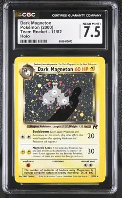 CGC 7.5 Dark Magneton 2000 Team Rocket 11/82 Holo Pokemon Card - Image 1