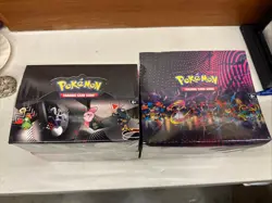 Sealed Lot Pokemon Mega Evolution AND BLACK BOLT WHITE FLARE Mini Tins Display - Image 2