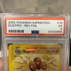 Pokemon Dugtrio Expedition Reverse Holo Rare #10 PSA 5 EX - Image 2