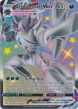 Holo Grimmsnarl VMAX SV117/SV122 Shiny Holo Rare Shining Fates Pokemon TCG - Image 1
