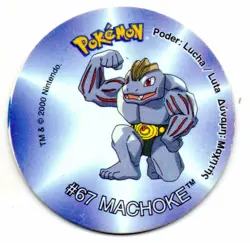 #67 MACHOKE TAZO Nº91 POKEMON TAZOS 2 COLECCION 2000 MATUTANO / TASTY - Image 1