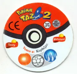 #67 MACHOKE TAZO Nº91 POKEMON TAZOS 2 COLECCION 2000 MATUTANO / TASTY - Image 2