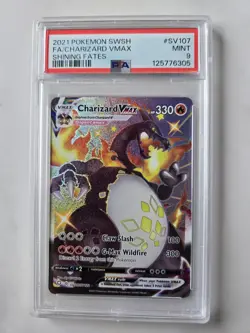 1x V1035: 2021: FA/CHARIZARD VMAX: SV107/SV122: SHINING FATES: PSA 9: MINT - Image 1