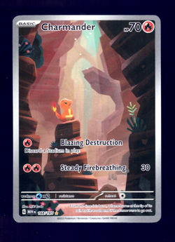 Charmander 168/165 Illustration Rare Holo SV 151 Scarlet & Violet NM Pokemon TCG - Image 1
