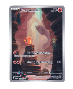 Charmander 168/165 Illustration Rare Holo SV 151 Scarlet & Violet NM Pokemon TCG - Image 2