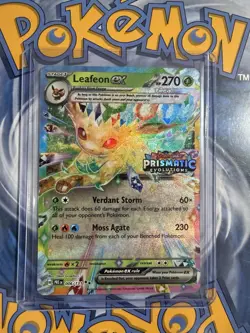 Pokemon TCG Leafeon EX Prismatic Evolutions 006/131 Stamped Promo Near Mint - Image 1