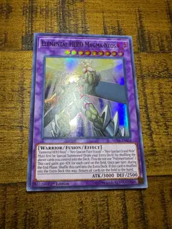 Elemental HERO Magma Neos SHVA-EN034 1st Edition Super Rare LP + BONUS - Image 1