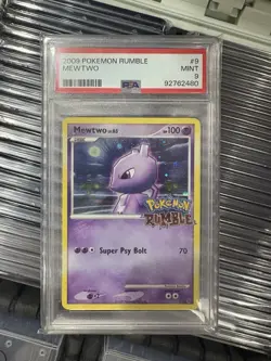 PSA9 Mewtwo 9/16 Rumble 2008 Promo Holo Pokemon Card Mint New Cert! - Image 1