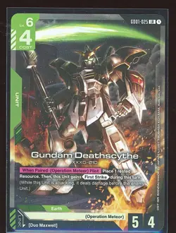 Gundam Deathscythe Newtype Rising (GD01) - Gundam Card Game TCG GD01-025 NM - Image 1