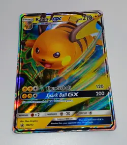 Pokemon Card Raichu GX SM213 Black Star Promo Holo Foil Rare NM - Image 1