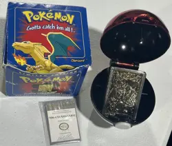 23K Gold Plated CHARIZARD Trading Card 1999 Burger King Pokemon Ball Blue COA SP - Image 1