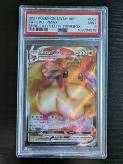 Eevee VMAX SWSH087 Shining Fates Promo Pokemon Card PSA 9 Mint - Image 1