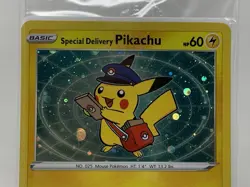 Pokemon Card Special Delivery Pikachu SWSH074 Holo Promo Unopened Sealed - Image 2