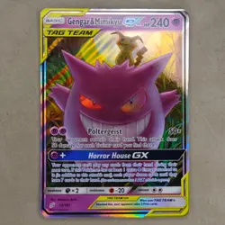 Gengar & Mimikyu GX 53/181 Team Up Holo Tag NM Near Mint Pokemon Card TCG - Image 1