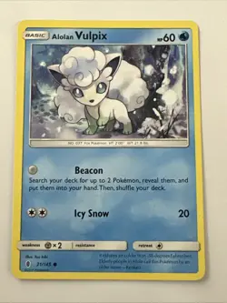1x Alolan Vulpix 21/145 Guardians Rising Pokemon Card - Image 1