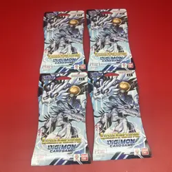4X Digimon Trading Card Game Exceed Apocalypse 12-Card Booster Pack #DK - Image 1