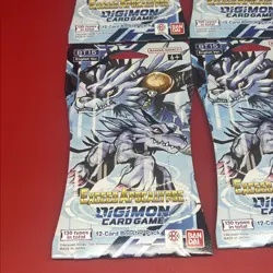 4X Digimon Trading Card Game Exceed Apocalypse 12-Card Booster Pack #DK - Image 2