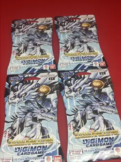 4X Digimon Trading Card Game Exceed Apocalypse 12-Card Booster Pack #DK - Image 3