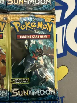 Pokemon Sun & Moon Factory Sealed 3 Card Packs Art set Lot of 4 - Image 2