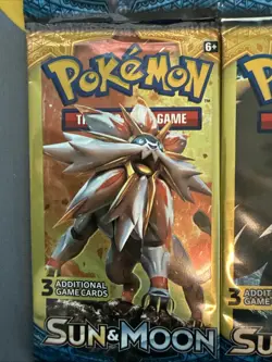 Pokemon Sun & Moon Factory Sealed 3 Card Packs Art set Lot of 4 - Image 3