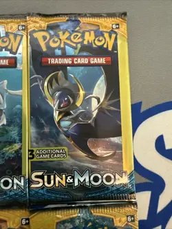 Pokemon Sun & Moon Factory Sealed 3 Card Packs Art set Lot of 4 - Image 5