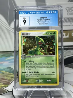 Sceptile 2004 Pop Series 1 Cosmos Holo Swirl Pokemon Card CGC 9 - Image 1