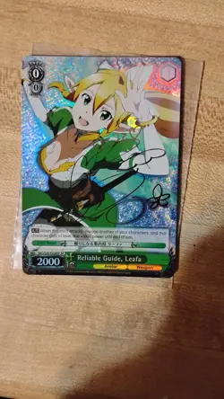 Signed Weiss Schwarz Sword Art Online Leafa SAO/S20-028SP SP Card FOIL Anime - Image 1