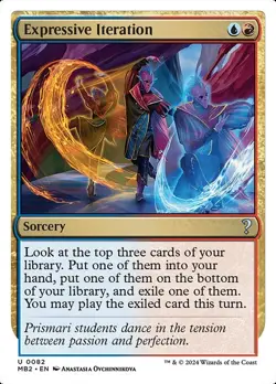 Expressive Iteration (White Border) Mystery Booster 2 NM MTG Non-Foil - Image 1