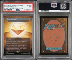 2025 MTG SECRET LAIR DROP SONIC THE HEDGEHOG-FOIL #7035 CHAOS EMERALD PSA7 POP1 - Image 3