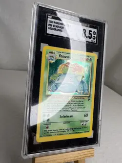 1999 Pokemon TCG Venusaur 18/130 Base Set 2 Holo SGC 8.5 NM/Mint Condition - Image 2