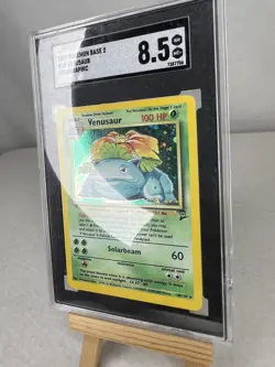 1999 Pokemon TCG Venusaur 18/130 Base Set 2 Holo SGC 8.5 NM/Mint Condition - Image 3