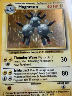 Pokemon TCG - Magneton & Hitmonchan Base Set Holo Rare 1999 Combo - Image 3