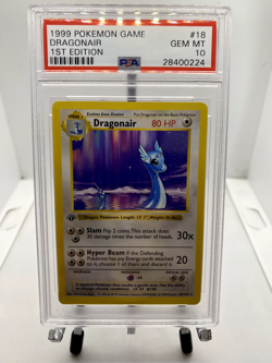 1999 Pokemon Game Dragonair 1st Edition PSA 10! - Image 1