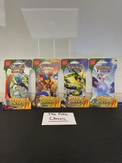 Pokemon XY Roaring Skies Booster Sleeved Booster Pack Art Set (4 Packs) Sealed - Image 1
