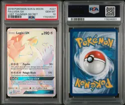 2018 POKEMON SUN & MOON LOST THUNDER #227 FA/LUGIA GX-SECRET: PSA 10 - Image 3