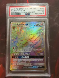 PSA 10 💎 Sylveon GX 158/145 Pokemon Guardians Rising Secret Rainbow Rare - Image 1
