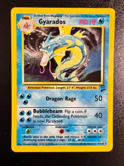 Gyarados - 7/130 - Holo Rare Base Set 2 - Pokemon Vintage - Image 1