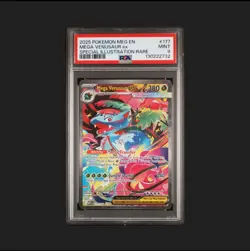 2025 POKEMON MEG EN MEGA VENUSAUR Ex SPECIAL ILLUSTRATION RARE PSA 9 #177 - Image 1