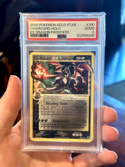 PSA 2 - Pokemon EX Dragon Frontiers Charizard Gold Star Holo 100/101 - Image 1