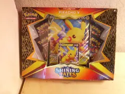 Pokemon Shining Fates Pikachu V Box 4 Packs - Image 1