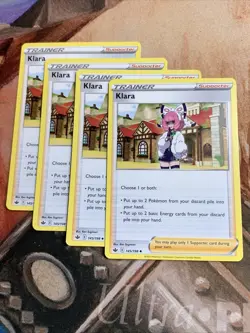 4x Klara 145/198 Chilling Reign Pokemon TCG playset NM/M - Image 1