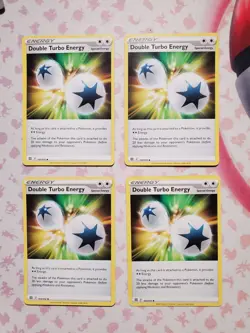 Pokemon TCG x4 Double Turbo Energy 151/172 Brilliant Stars Mint Playset - Image 1