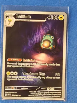 2023 Pokemon Bellibolt 201/197 Sv03: Obsidian Flames Holo TCG Illustration Rare - Image 1