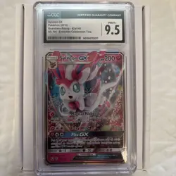 CGC 9.5 MINT Graded Pokemon 2017 Sylveon GX 92a/145 S&M Guardians Rising Alt Art - Image 1
