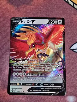 Pokemon Ho-Oh V 140/195 Silver Tempest Ultra Rare Holo NM - Image 3
