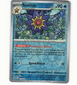 2023 Light Play Pokemon Starmie 121/165 Reverse Scarlet Violet 151 English 6 - Image 1