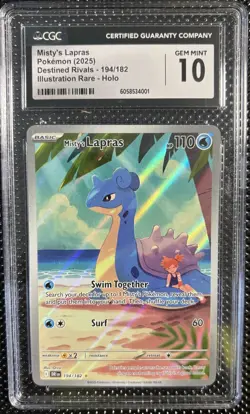 Pokemon TCG Misty's Lapras Destined Rivals 194/182 CGC 10 - FREE SHIP (US) - Image 1