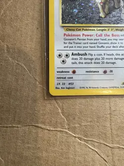 Pokemon TCG Giovanni's Persian 8/132 Gym Challenge Holo Rare Unlimited - Image 2